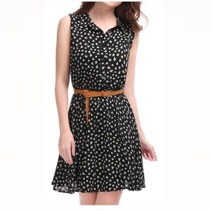 Allegra K Above Knee Printed Sleeveless Size M